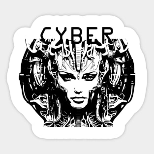 cyber face Sticker